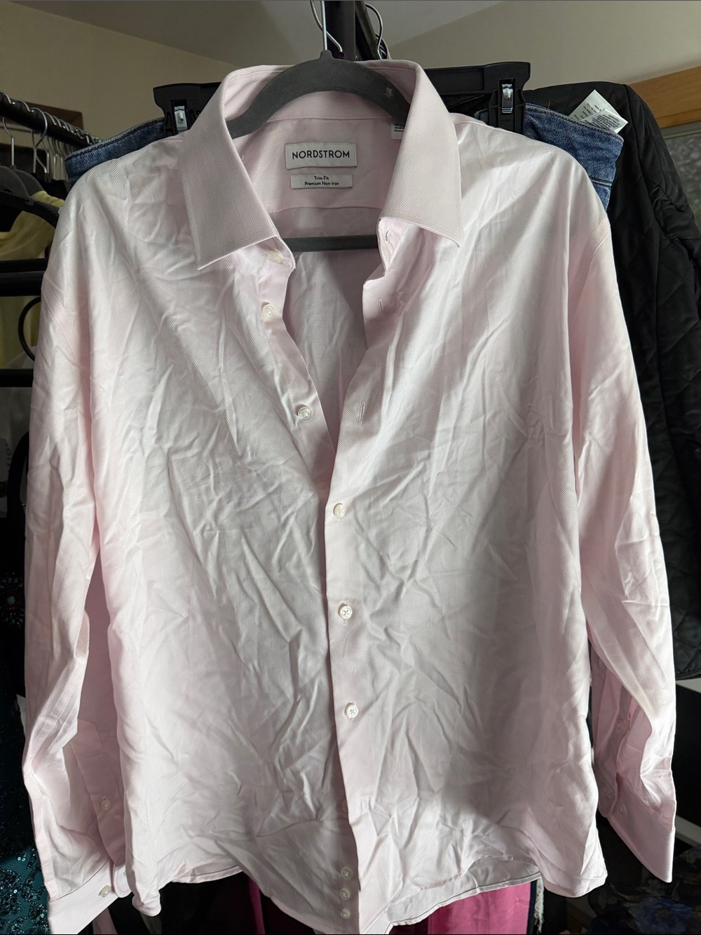 Nordstrom Men’s Pale Pink Button-Front Dress Shirt